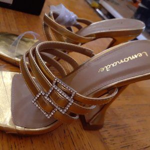 Brand New Lemonade Rhinestone Strappy Mules-7